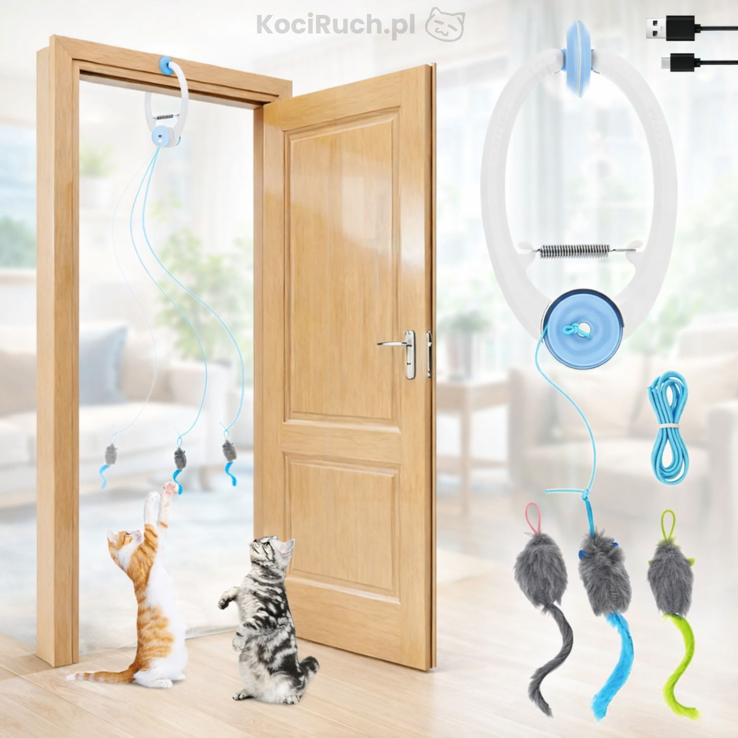 Elektryczna zabawka dla kota KociRuch™
